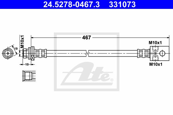 ATE Тормозной шланг 24.5278-0467.3