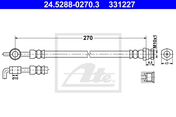 ATE Тормозной шланг 24.5288-0270.3