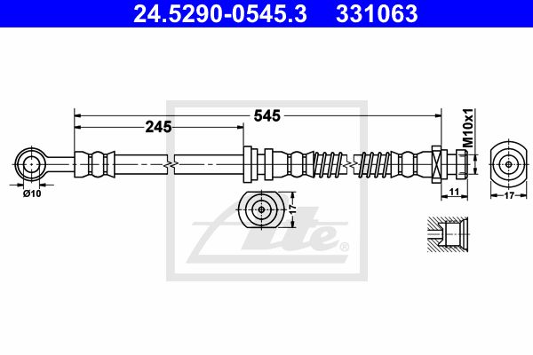 ATE Тормозной шланг 24.5290-0545.3