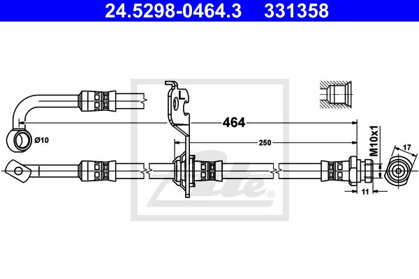 ATE Тормозной шланг 24.5298-0464.3