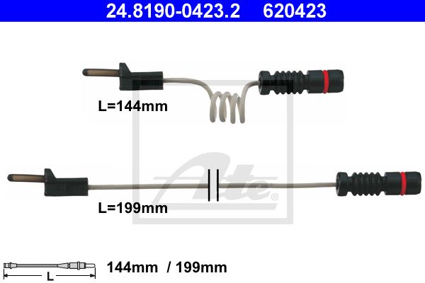 ATE Сигнализатор, износ тормозных колодок 24.8190-0423.2