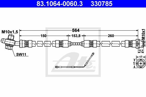 ATE Тормозной шланг 83.1064-0060.3