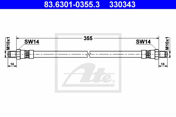 ATE Тормозной шланг 83.6301-0355.3