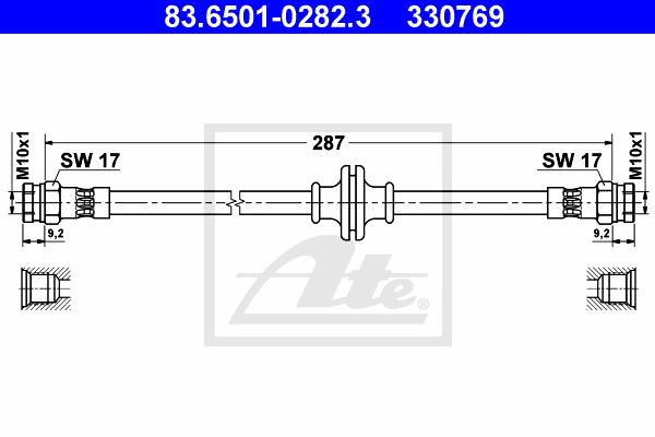 ATE Тормозной шланг 83.6501-0282.3