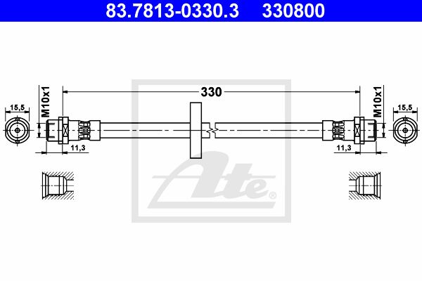 ATE stabdžių žarnelė 83.7813-0330.3