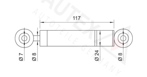 AUTEX vibracijos slopintuvas, V formos rumbuotas diržas 611019