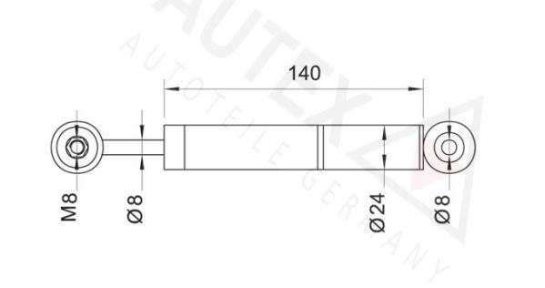 AUTEX vibracijos slopintuvas, V formos rumbuotas diržas 611021