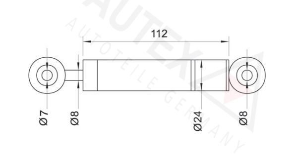 AUTEX vibracijos slopintuvas, V formos rumbuotas diržas 611022