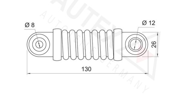 AUTEX vibracijos slopintuvas, V formos rumbuotas diržas 631158