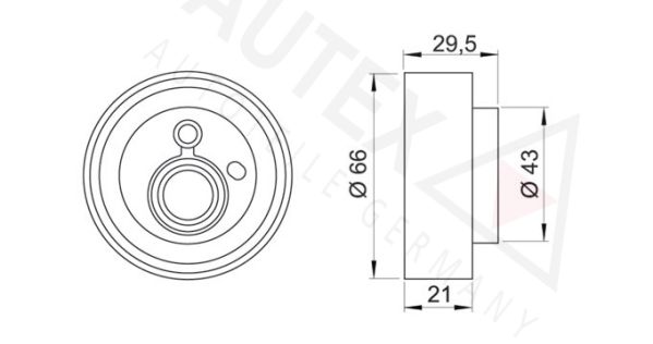 AUTEX Натяжной ролик, ремень ГРМ 641081