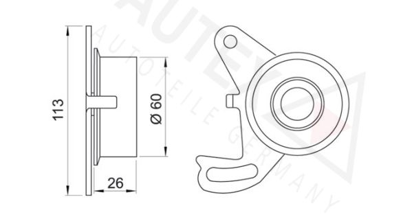 AUTEX Натяжной ролик, ремень ГРМ 641199