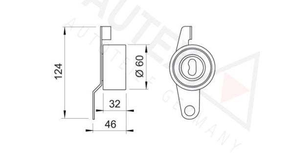 AUTEX Натяжной ролик, ремень ГРМ 641214