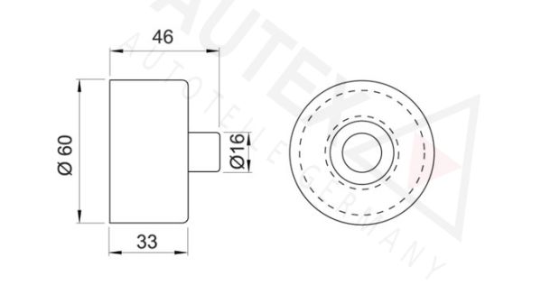 AUTEX kreipiantysis skriemulys, paskirstymo diržas 641313