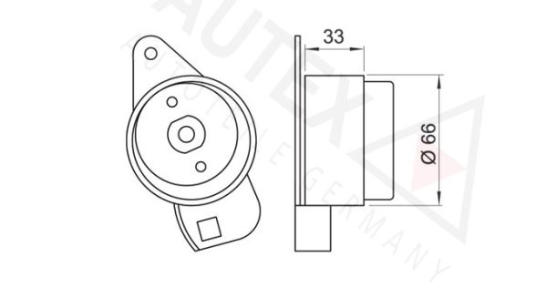 AUTEX Натяжной ролик, ремень ГРМ 641337