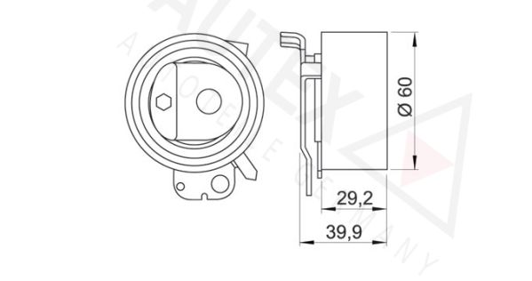 AUTEX Натяжной ролик, ремень ГРМ 641376