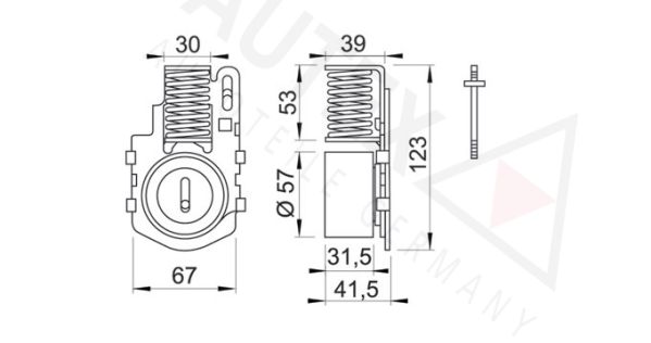 AUTEX Натяжной ролик, ремень ГРМ 641408