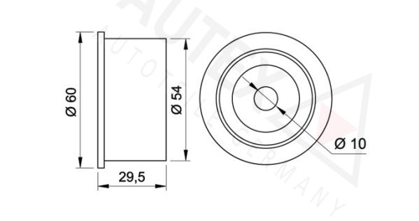 AUTEX kreipiantysis skriemulys, paskirstymo diržas 641441