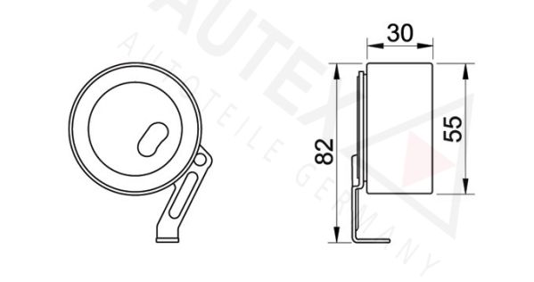 AUTEX Натяжной ролик, ремень ГРМ 641640