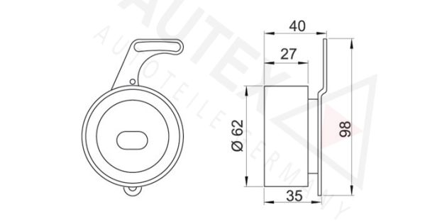 AUTEX Натяжной ролик, ремень ГРМ 641709