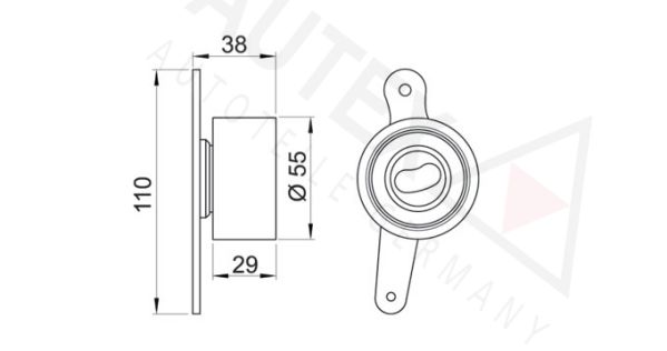 AUTEX Натяжной ролик, ремень ГРМ 641713