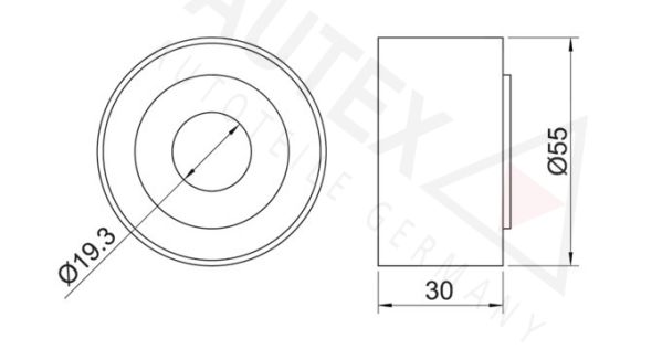 AUTEX kreipiantysis skriemulys, paskirstymo diržas 651642