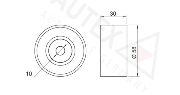 AUTEX kreipiantysis skriemulys, paskirstymo diržas 651651