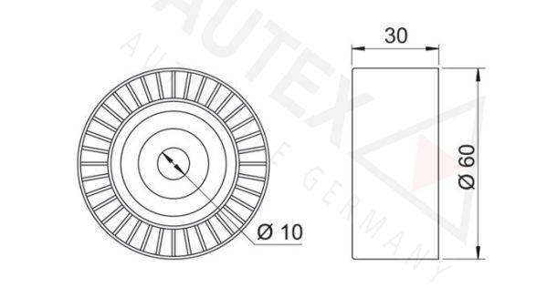 AUTEX Паразитный / ведущий ролик, поликлиновой ремень 651975