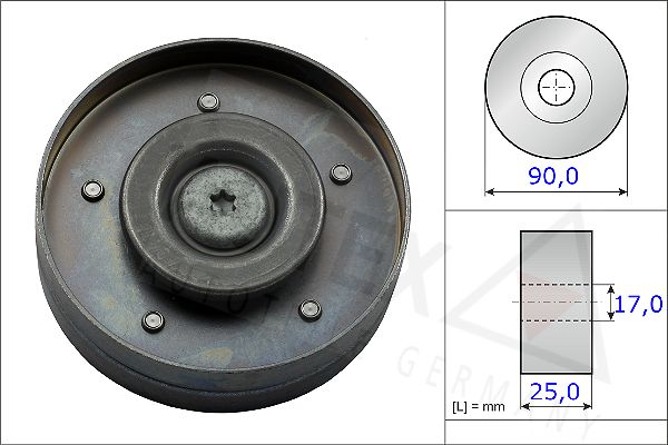 AUTEX Паразитный / ведущий ролик, поликлиновой ремень 654836