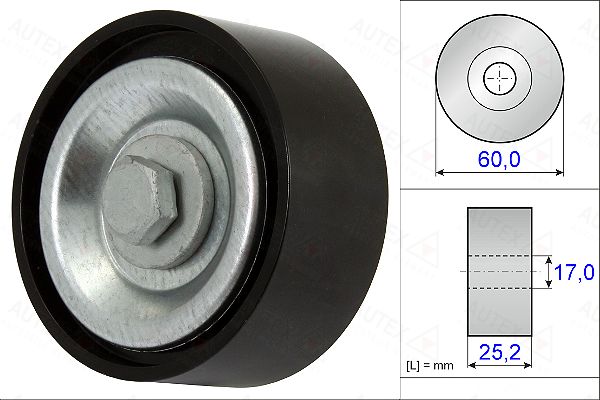 AUTEX kreipiantysis skriemulys, V formos rumbuotas dirža 654895