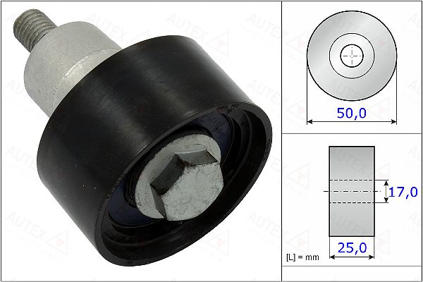 AUTEX kreipiantysis skriemulys, paskirstymo diržas 654921