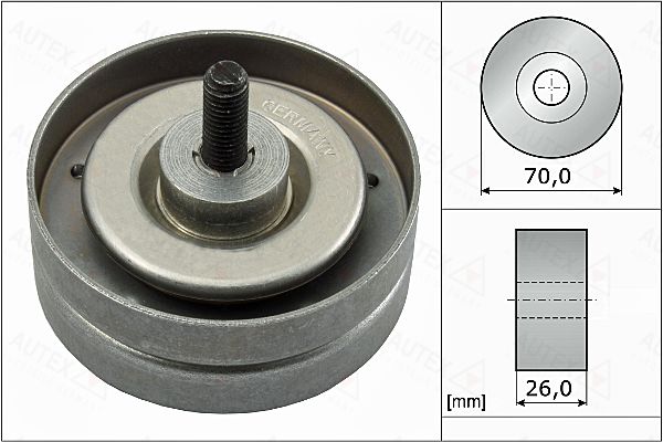 AUTEX kreipiantysis skriemulys, V formos rumbuotas dirža 655066