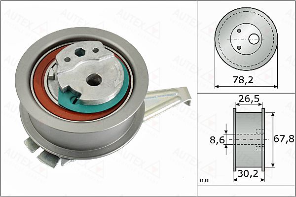 AUTEX Натяжной ролик, ремень ГРМ 655076