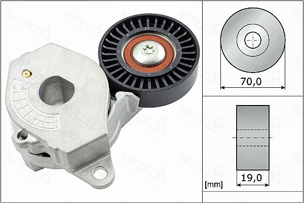 AUTEX diržo įtempiklis, V formos rumbuotas diržas 655119