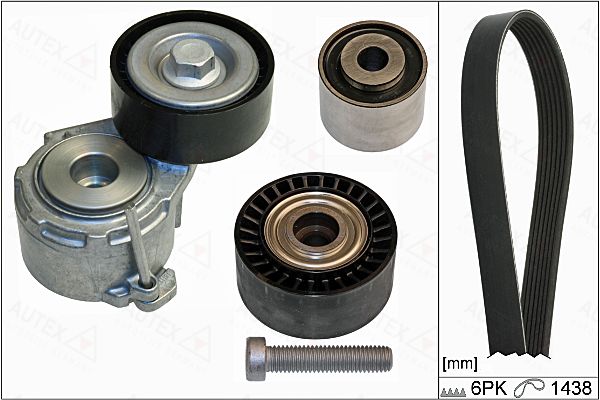 AUTEX V formos rumbuotas diržas, komplektas 702910