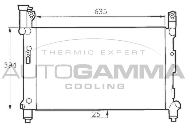 AUTOGAMMA Радиатор, охлаждение двигателя 100142
