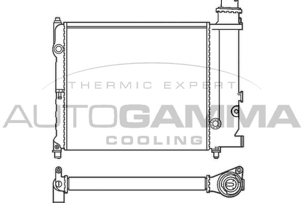 AUTOGAMMA Радиатор, охлаждение двигателя 100161