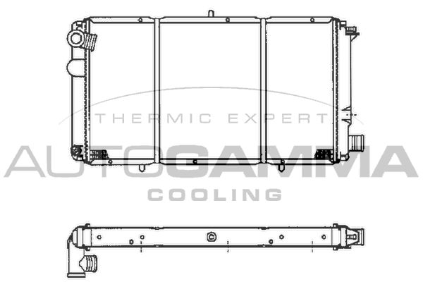 AUTOGAMMA Радиатор, охлаждение двигателя 100170