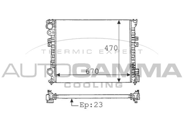 AUTOGAMMA Радиатор, охлаждение двигателя 100185