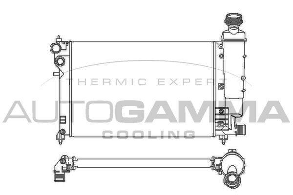 AUTOGAMMA Радиатор, охлаждение двигателя 100194