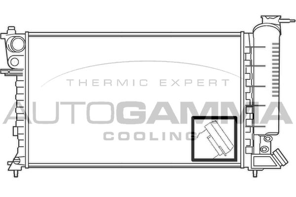 AUTOGAMMA Радиатор, охлаждение двигателя 100224