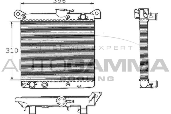 AUTOGAMMA Радиатор, охлаждение двигателя 100249