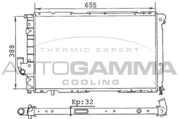 AUTOGAMMA Радиатор, охлаждение двигателя 100274