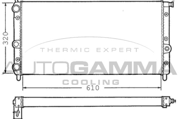 AUTOGAMMA radiatorius, variklio aušinimas 100285