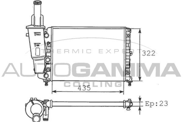 AUTOGAMMA Радиатор, охлаждение двигателя 100291