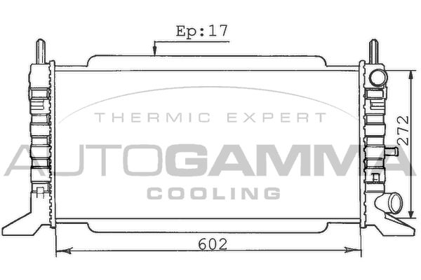AUTOGAMMA Радиатор, охлаждение двигателя 100339