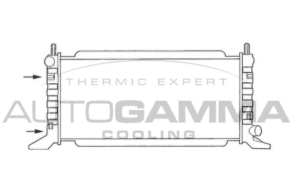 AUTOGAMMA Радиатор, охлаждение двигателя 100342