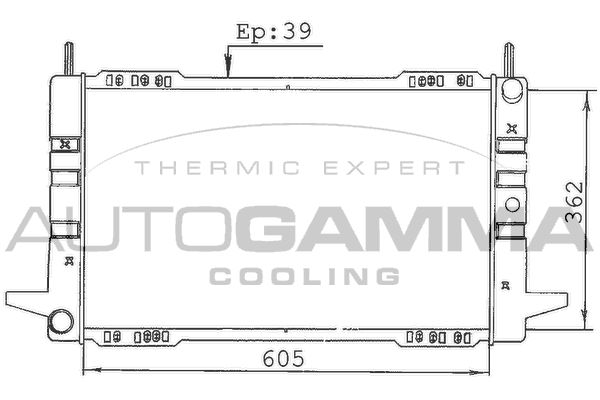 AUTOGAMMA Радиатор, охлаждение двигателя 100365