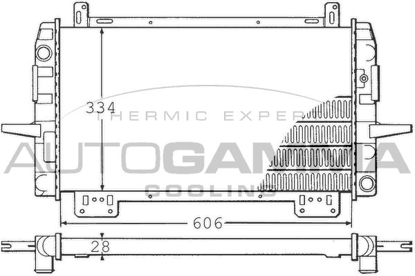AUTOGAMMA Радиатор, охлаждение двигателя 100376