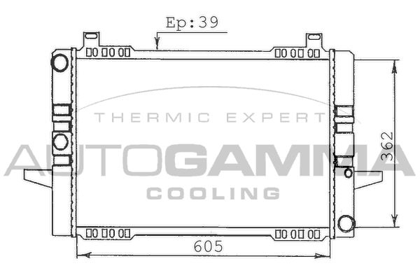AUTOGAMMA Радиатор, охлаждение двигателя 100378