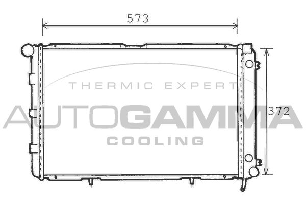 AUTOGAMMA Радиатор, охлаждение двигателя 100514